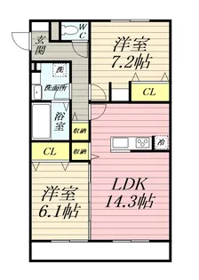 ラ・ルーチェ湘南【2階】の間取り