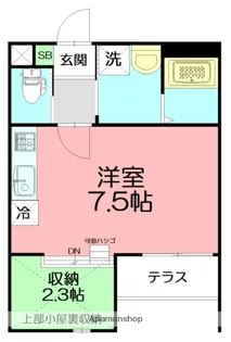 ヴィラ中海岸【1階】の間取り