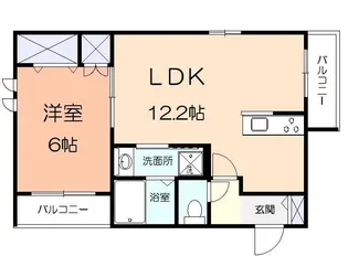 オッジ フェリーチェ【201号室】の間取り