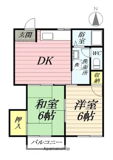 白石ハイツ【1階】の間取り