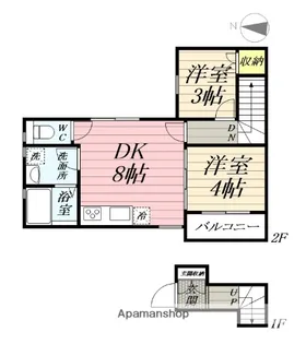 ゼンプレイス大磯【201号室】の間取り