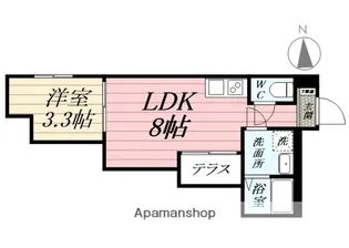フローレンスベリー愛甲石田【1階】の間取り