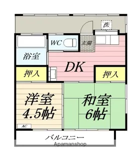 阿相アパート【2階】の間取り