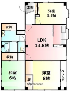 風間ビル【3階】の間取り