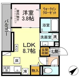ファンウェーブ湘南辻堂【1階】の間取り