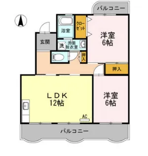ハビテーションWADAⅡ【1階】の間取り