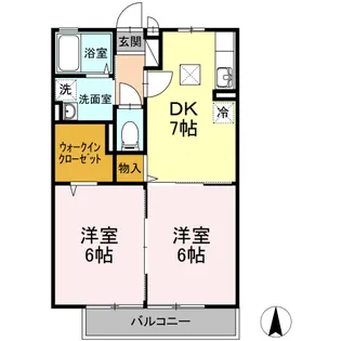 グランシャリオ・B【1階】の間取り