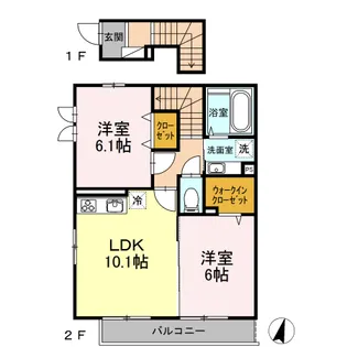 ルミエール A【2階】の間取り