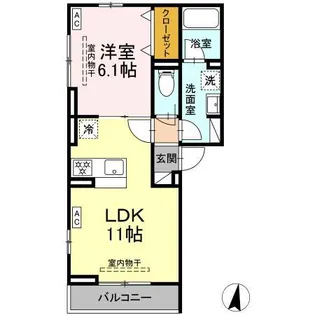 ソレアード中海岸【2階】の間取り