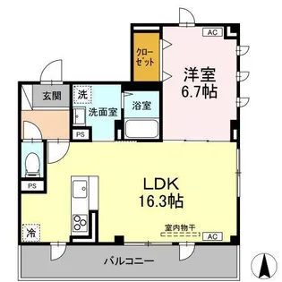 サンブルーム湘南【3階】の間取り