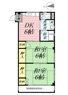 きくちハイツ【2階】の間取り