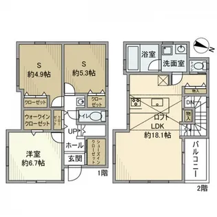 神奈川県茅ヶ崎市共恵1丁目【一戸建】の間取り