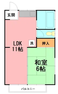 ブラウニー西湘【2階】の間取り