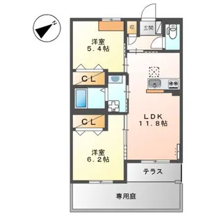 N’ S ARK(エヌズアーク)【1階】の間取り