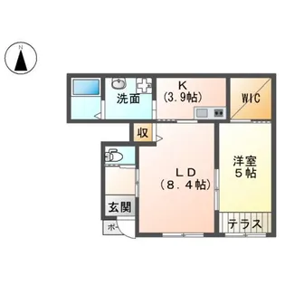 フロレアート大磯【1階】の間取り
