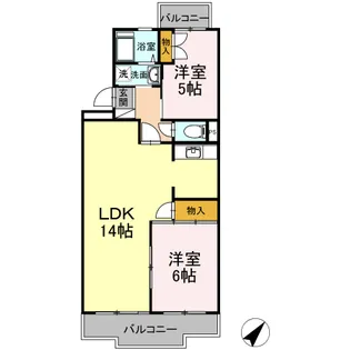 山王塚レジデンス【3階】の間取り