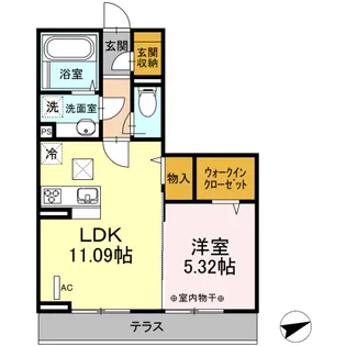サザンウィング【1階】の間取り