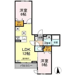 ブリーズコースト A【1階】の間取り