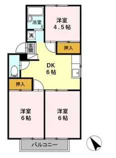 3DKの間取り画像