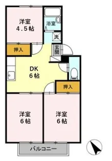 TRADサンリバー A【2階】の間取り
