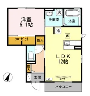 フローラルコート B棟【1階】の間取り