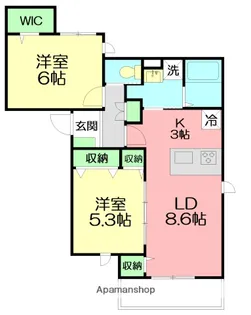 クロシェット湘南辻堂【1階】の間取り