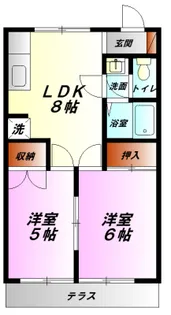 グリーンライフ奥津【205号室号室】の間取り