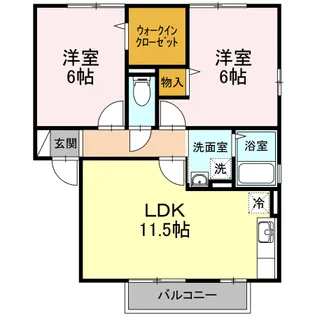 ハートワード【2階】の間取り
