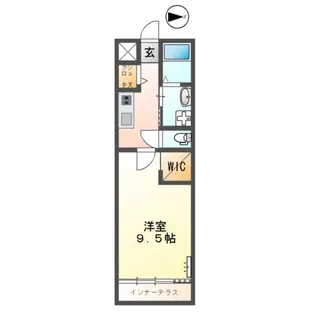 厚木市旭町アパート【1階】の間取り