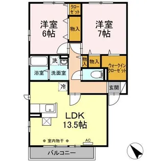 ラル フェリス【1階】の間取り