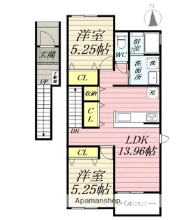 神奈川県小田原市久野【アパート】の間取り