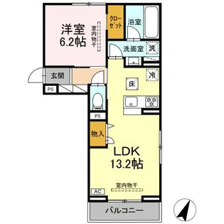 ビラフランカ【1階】の間取り