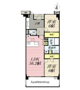 グランパレス茅ヶ崎東海岸【1階】の間取り