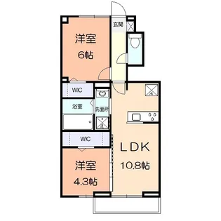 クレスト湘南【1階】の間取り