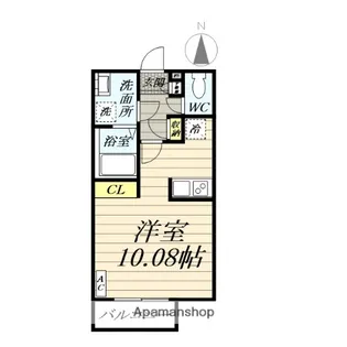 カインドネス愛甲石田WEST【3階】の間取り