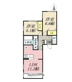 イーストピークヴィオレ【2階】の間取り