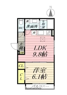 イーストピークヴィオレ【1階】の間取り