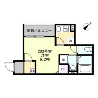 ベイルーム湘南藤沢【2階】の間取り