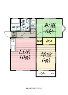 サンライズ B【2階】の間取り