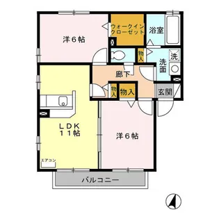 リビングタウン大和南 A【2階】の間取り
