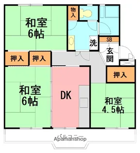 サンヴァリエ平塚37号棟【4階】の間取り