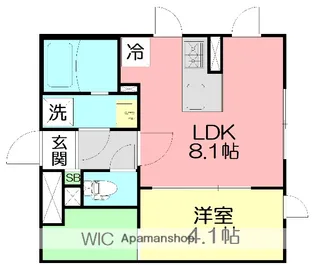 FLEURS DE CERISIER【1階】の間取り