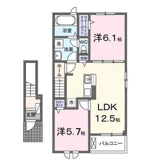 カフア テラス【2階】の間取り