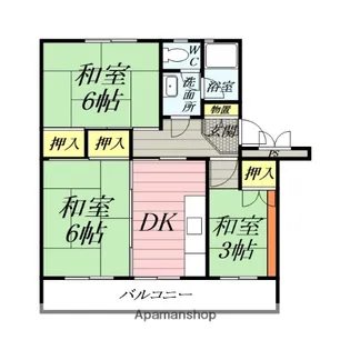 東高森団地20号棟【5階】の間取り