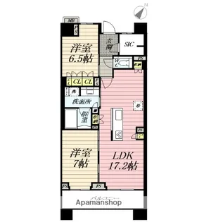 ブランズ中央林間【7階】の間取り