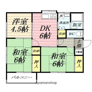 伏見鳶尾アパート【2階】の間取り