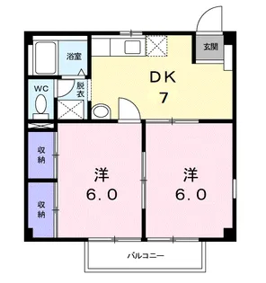 サンライズハイムB【2階】の間取り
