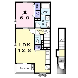 フラットM’Sー1【2階】の間取り