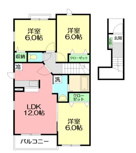 クレストガーデンⅠ【2階】の間取り
