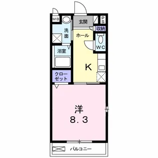 アライブ B【2階】の間取り